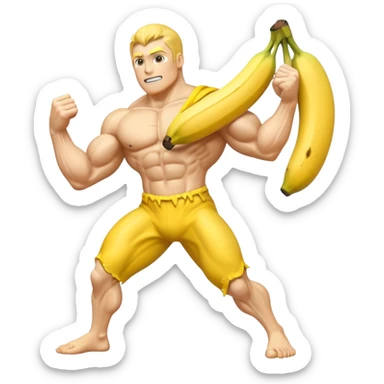 banana as superhuman sticker