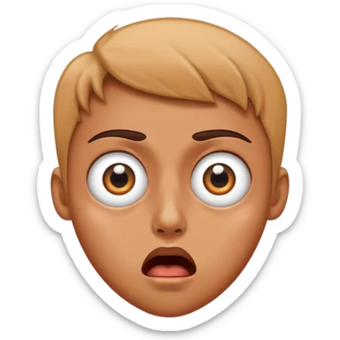 shocked with eye roll sticker