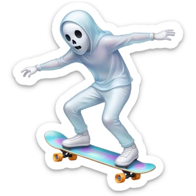  ghost skater boi ghost sk8 boarding sticker