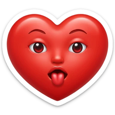 heart blowing a kiss sticker