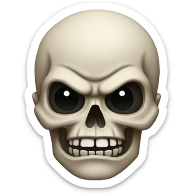 Skull angry sticker