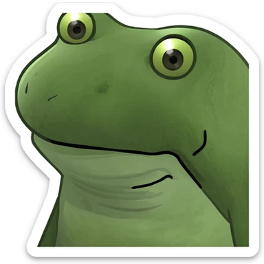 skull bufo frog meme style sticker