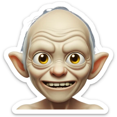 expresion de Gollum del señor de los anillos sticker