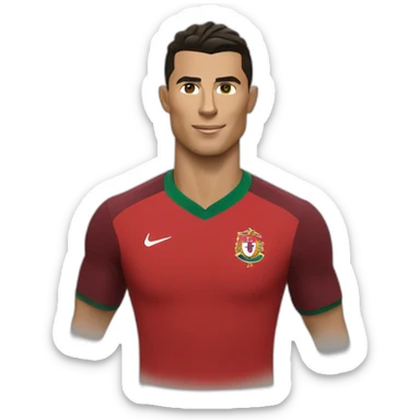 Cristiano Ronaldo wearing the Portugal jersey. sticker