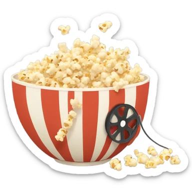 Movie and Popcorn sticker