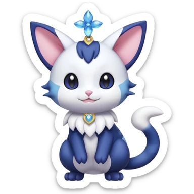 Cute Adorable Kawaii Royal Elegant Tall Pretty Beautiful Skitty-Meowstic-Gorebyss-Pokémon (full body) sticker