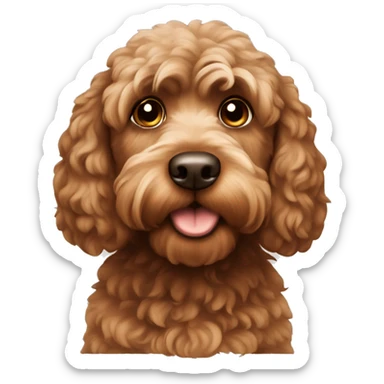 Brown cockapoo  sticker