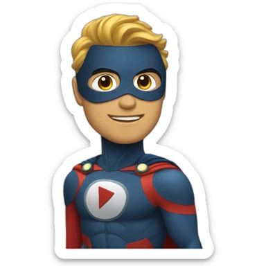 superhero landing sticker