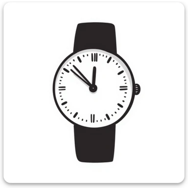 a clock or wristwatch with visible face and hands, in pastel colors dd9fb0, ffc6d3, a3bfc9, c4bee2, f1b091, detailed hand-drawn doodle style sticker