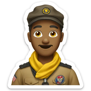 Scoutmaster with a yellow neckerchief sticker