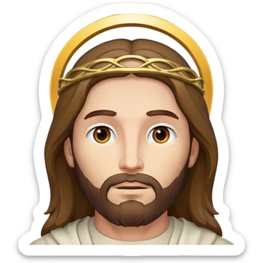 Jesus with halo sticker
