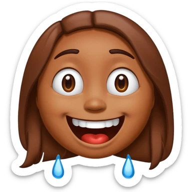 m&m laughing out loud with tears sticker