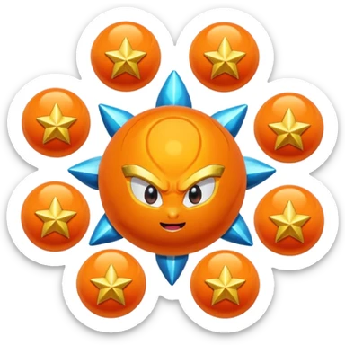Esfera del dragón con 7 estrellas  sticker