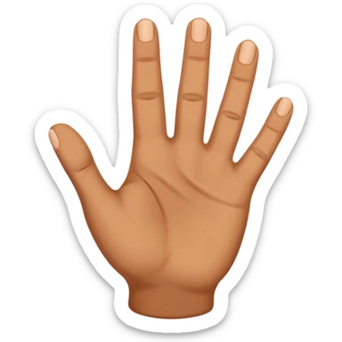 Hand touching at angle sticker