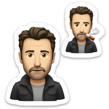 ben affleck smoking sticker
