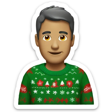 ugly christmas sweater sticker