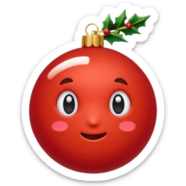 Fiocco di Natale morbido rosso sticker