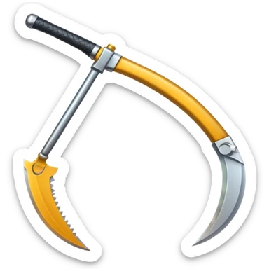 The sickle for mowing grass sticker