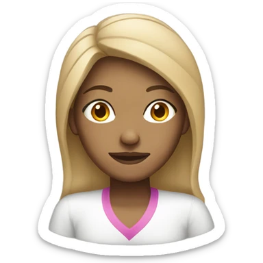 Light skin woman sitting sticker