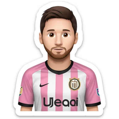 Lionel Messi in Inter Miami shirt sticker