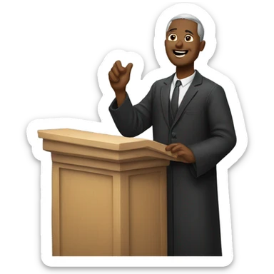 Pastor preaching  sticker