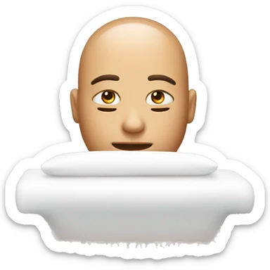 A head recieving a Massage sticker