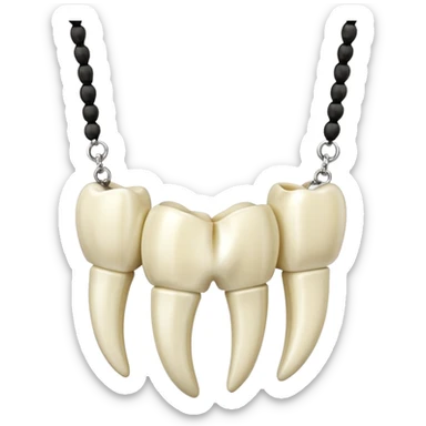 Necklace made of human molars sticker