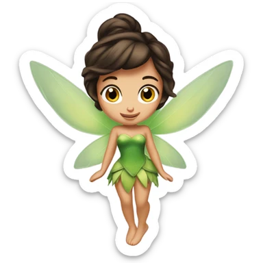 brunette tinkerbell sticker