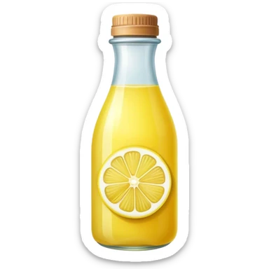 Lemon juice bottled  sticker