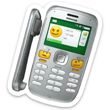 ios 9.1 style, flip phone “nokia 7200” sticker