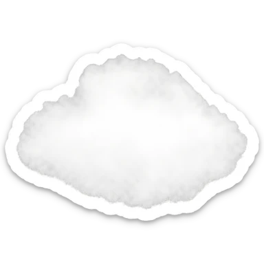 subtle foggy white mist cloud, transparent background, soft and airy sticker