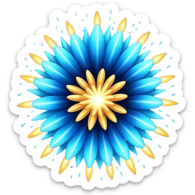 blue firework sticker