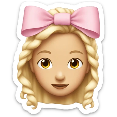 Light pink bows sticker