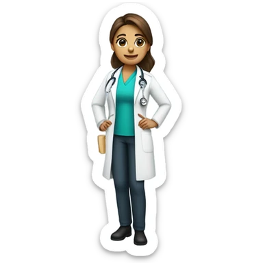 doctora de cuerpo completo sticker