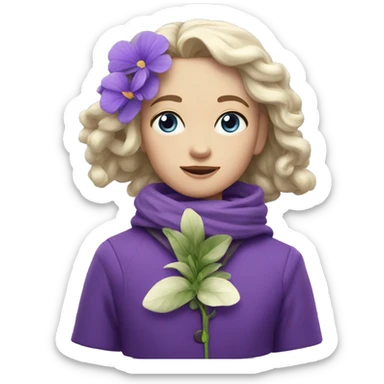 Une violette ( fleur) sticker