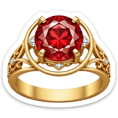 red ring marry red diamond sticker