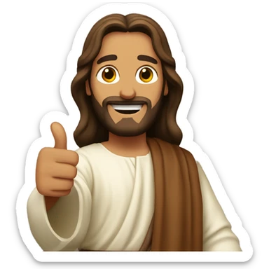 Jesus thumbs up sticker