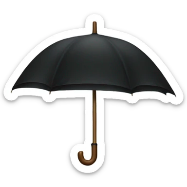 Umbrella in black with ok on it sticker