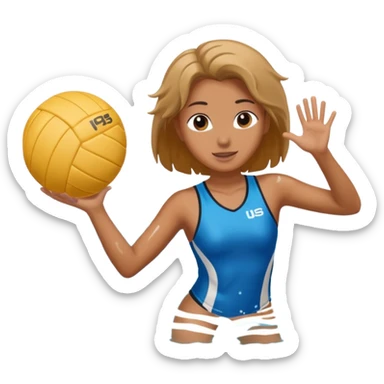 Natación y voleibol sticker