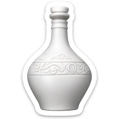 White Ceramic Tequila Bottle sticker