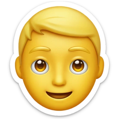 Make a customized yellow head emoji with lit sticker