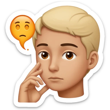 image, where developer think about something sticker