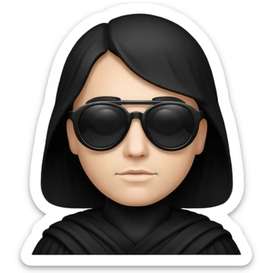 Dark vador Ève-Charlotte des lunnettes noires sticker