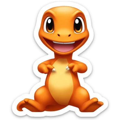 Charmander doing gym sticker