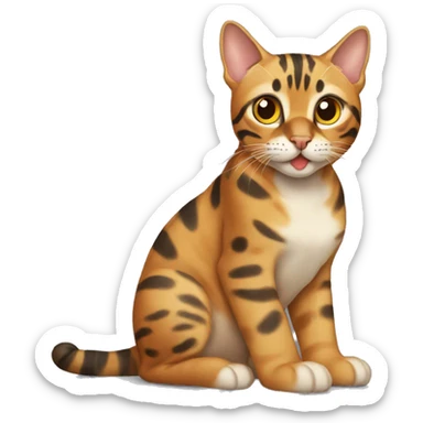 Two bengal cats sticker