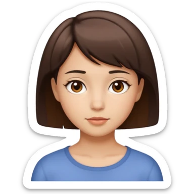 cut long hair short  girl sticker