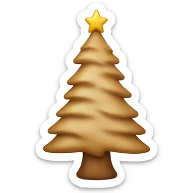 Tan Xmas tree sticker