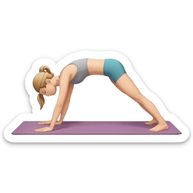downward dog yoga pose sticker