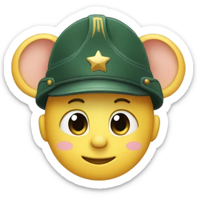 saluting face and mouse hybrid sticker