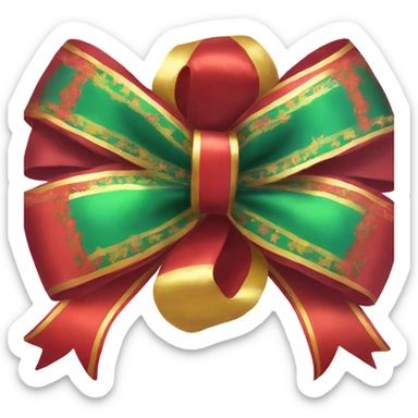 Giant red bow for Christmas  sticker